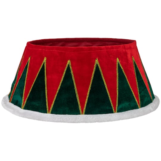 25" Red and Green Drum with White Trim Christmas Tree Collar By Northlight | Michaels®